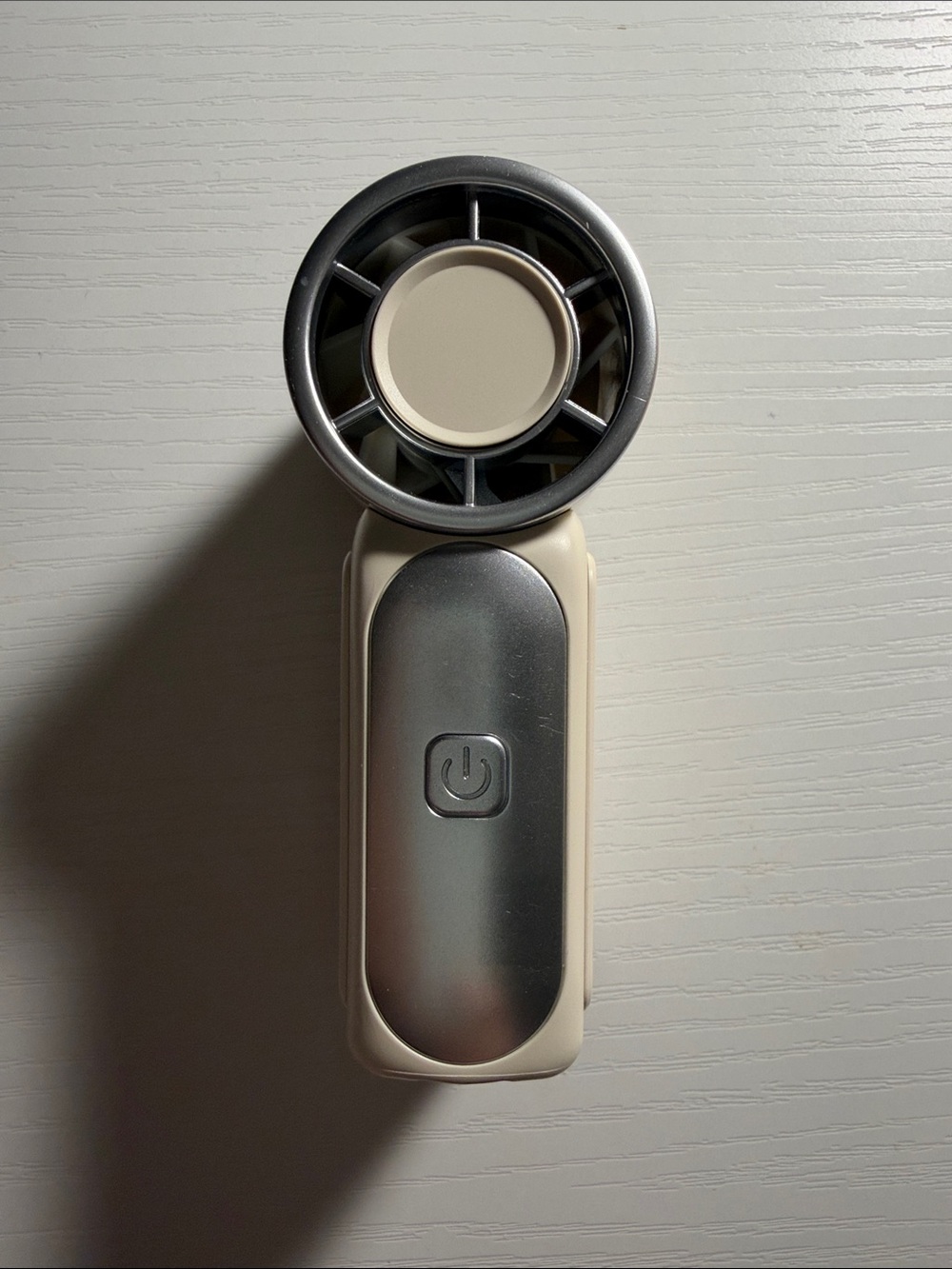 Mini High-Speed Handheld Fan - Cream with 6 settings and Charging Wire